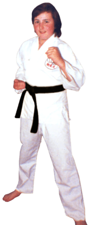 Sifu Maurice age 13 in karate uniform