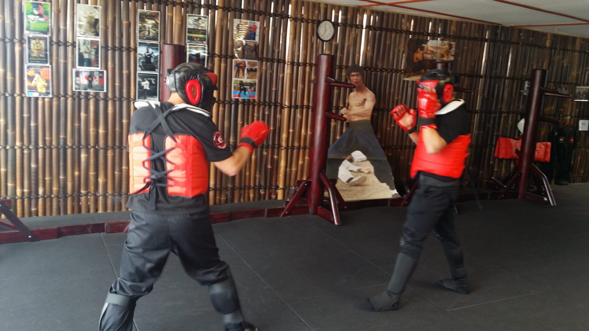 Students sparing in Wing Chun class