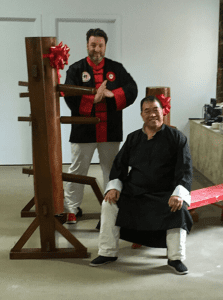 Sifu Maurice with Grandmaster Felix Leong in his martial arts club in Adelaide