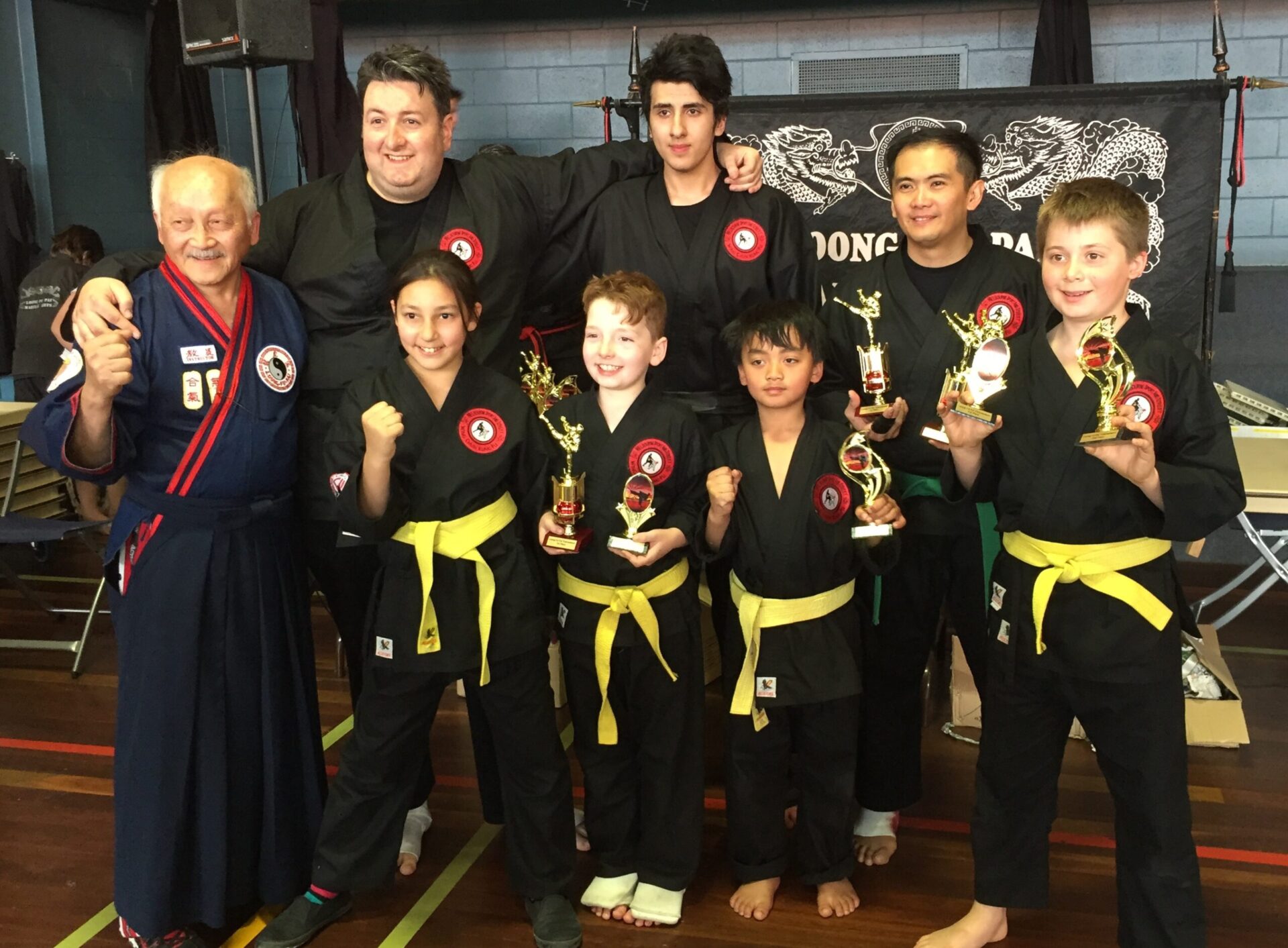 Sifu Maurice and his students at Terry Lim's Tournament of Martial Arts in Melbourne