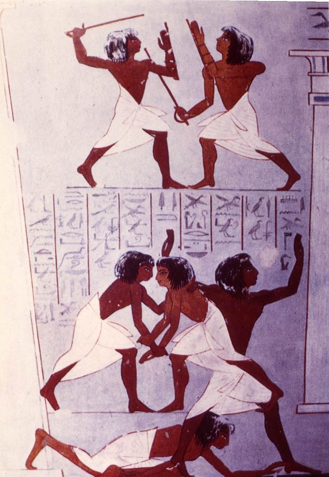 Martial Arts Ancient Drawing in Egypt