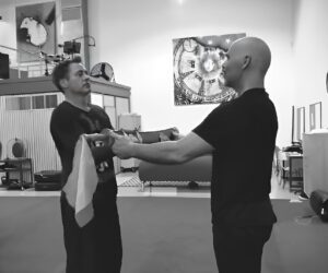 Robert Downey Jr and Wing Chun Master Eric Oram passing of the martial arts torch