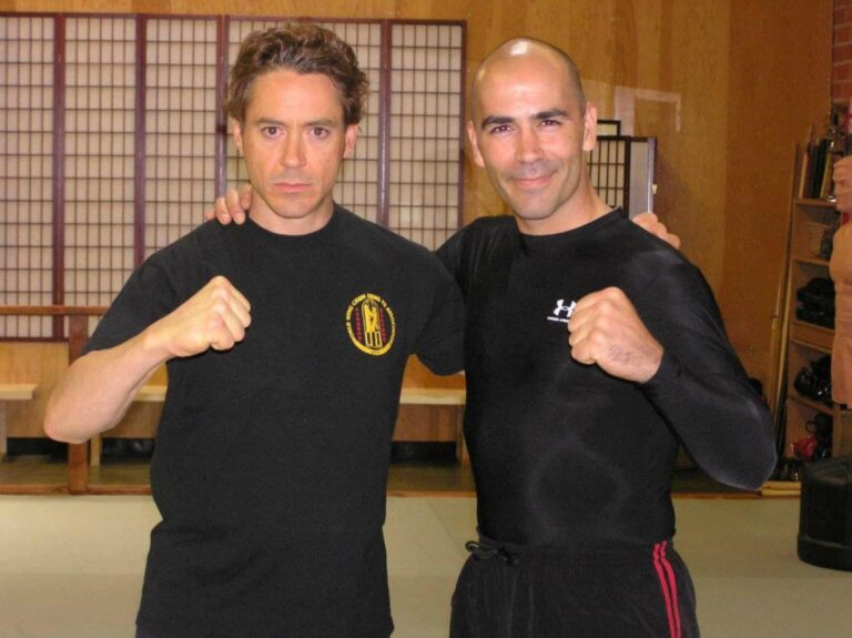Wing Chun Master Eric Oram with Robert Downey Jr. in Los Angeles