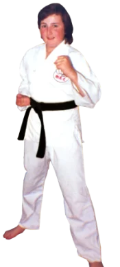Sifu Maurice Novoa wearing black belt in Japanese Martial Arts Karate